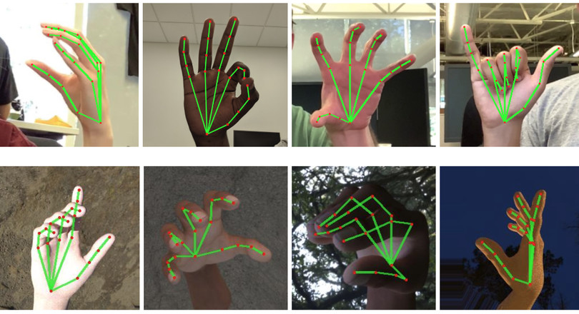 Handen met gebarentaal herkenning